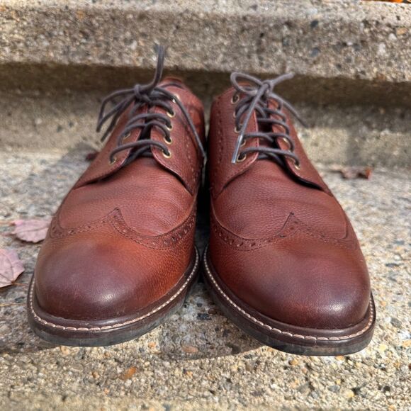 Cole Haan Grand OS Shoes Mens Size 11 Wingtip Brown Leather Oxford Dress Brogue - Picture 13 of 15